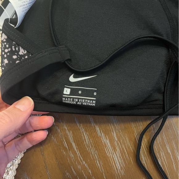 NWT Nike Women’s High-Neck Bikini Top black and gray size Large - Picture 6 of 7
